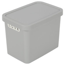 Jolie Max 12.5L Storage Box with Lid. Stackable & Nestable Space-Saving Basket.