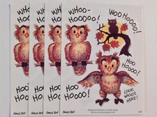 4 Suzy's Zoo sticker sheets: Owls 9876 just 1 each 