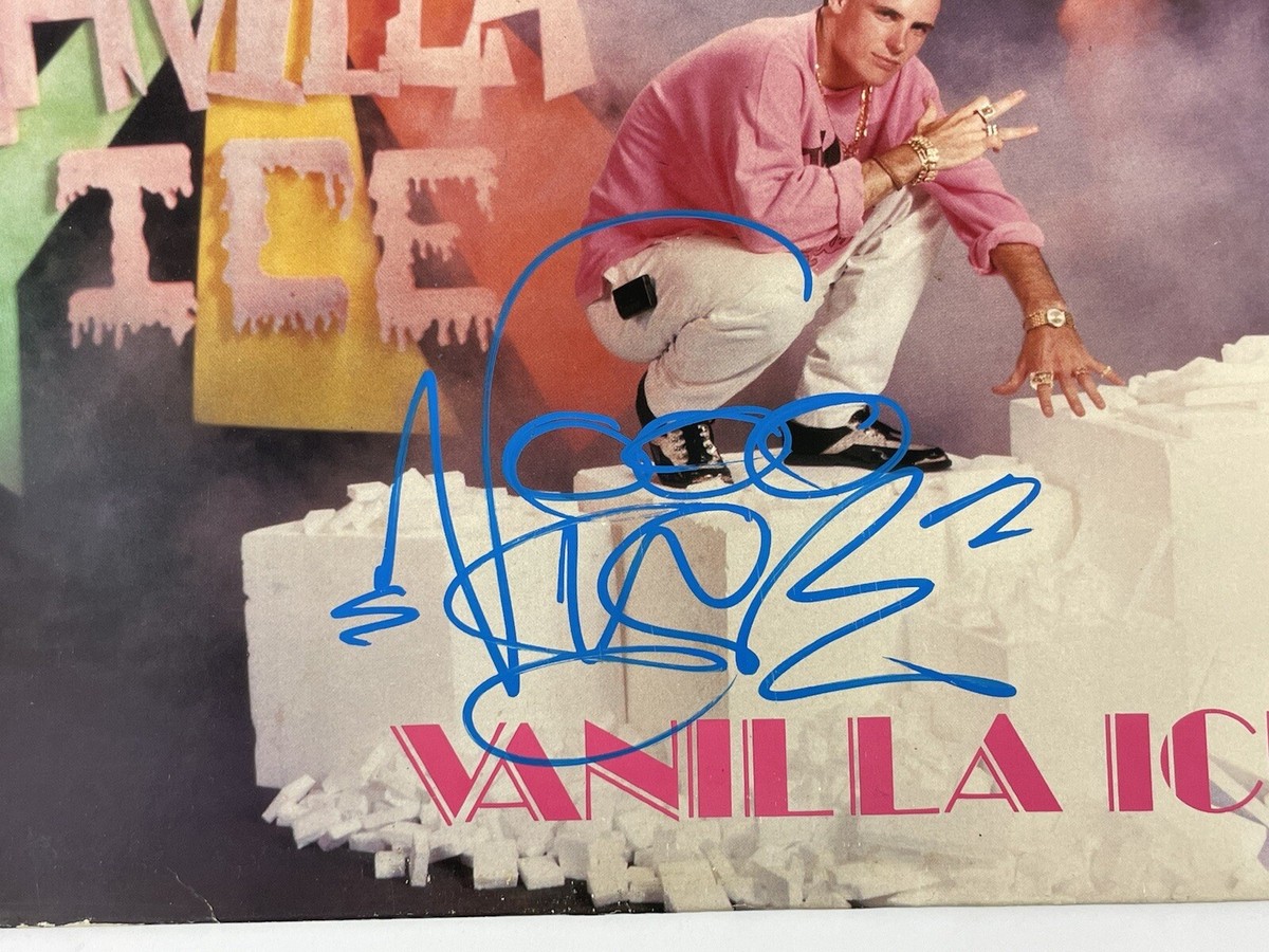 Vanilla Ice Signed Hooked Vinyl Record Original Ultra Label 1st