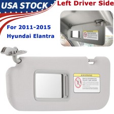 Left Driver Side Gray Sun Visor With Makeup Mirror For Hyundai Elantra 2011-2015