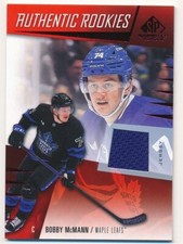 BOBBY MCMANN 2023-24 SP GAME USED RED #217 JERSEY PATCH RC ROOKIE MINT