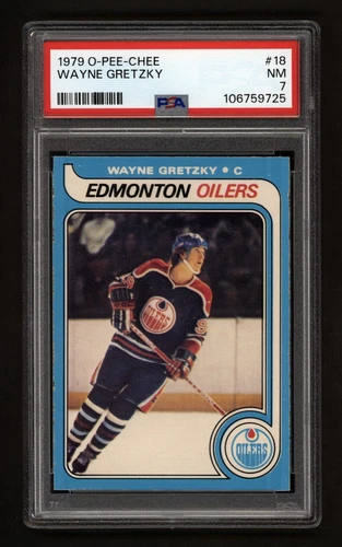 1979 OPC #18 WAYNE GRETZKY ROOKIE CARD PSA 7 NEAR MINT