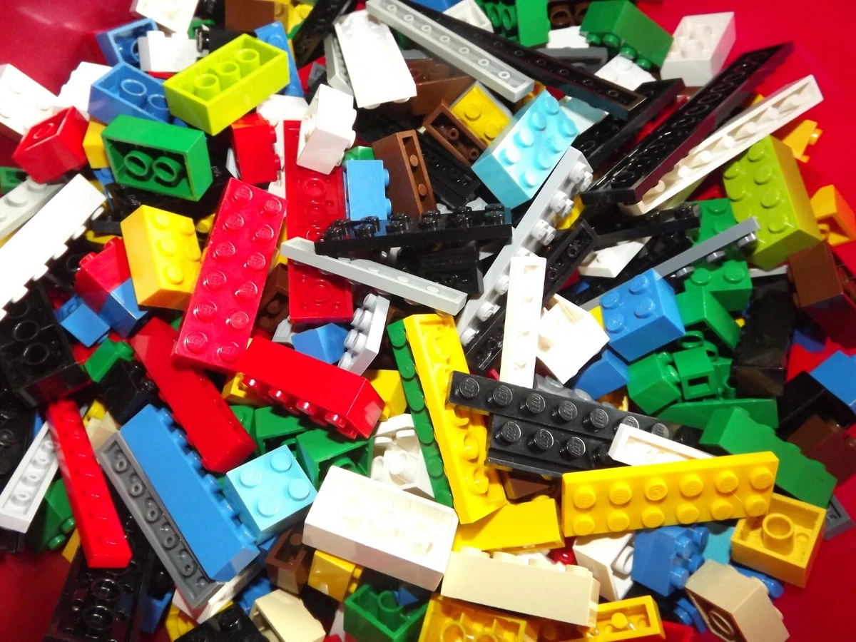 250 Pc Bulk Lot ONLY LEGO BRICKS BLOCKS Mixed Sizes Genuine No Specialty Bricks