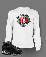 Graphic Sneaker Sport Tee Shirt To match J8 “ALTERNATE BRED Men's Big Tall Sm T
