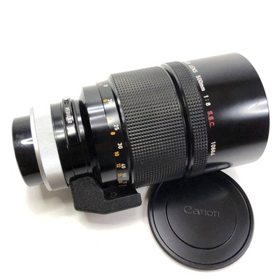 CANON FD REFLEX S.S.C. 500mm f8 Mirror Telephoto MF NFD Lens with 
