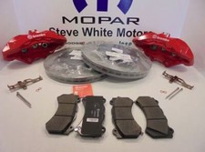 Challenger Charger Big Brake Kit Brembo Calipers Slotted Rotors Pads 6 Pot Red