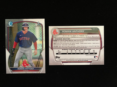 #ad 2023 Bowman Chrome ROMAN ANTHONY 1st Rookie #BCP 71 Boston Red Sox RC QUANTITY $14.99
