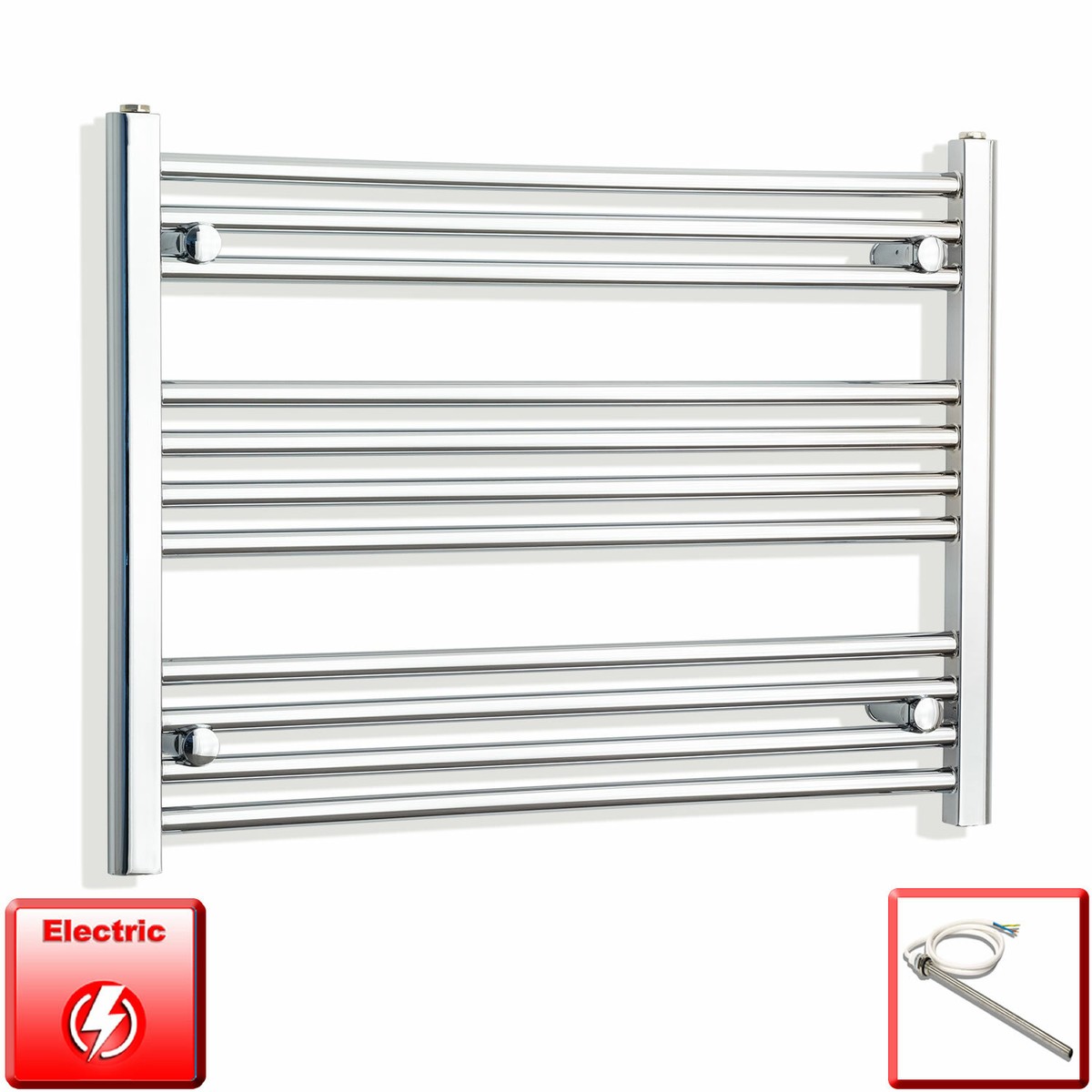 600 mm High 700 mm Wide Chrome Heated Towel Rail Radiator Bathroom Flat u0026  Curved | eBay