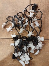 20 Plastic White Ghost String Lights Halloween Decor 2 Strands 40 Ghost Total