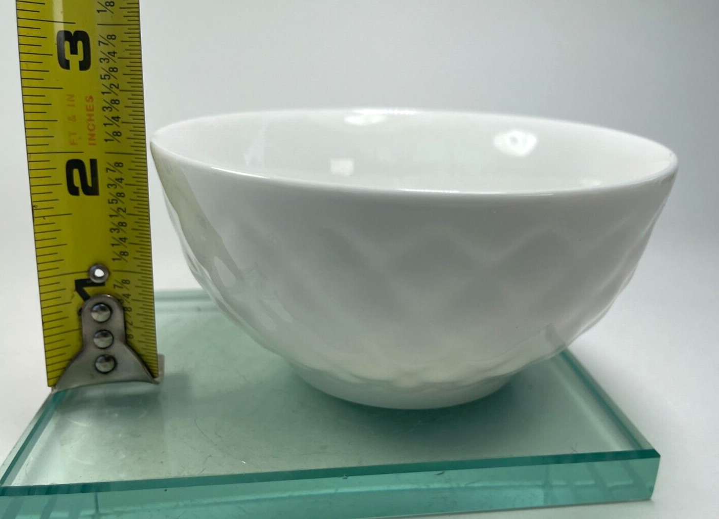 Gibson Home Cereal Bowls 10 oz Embossed Design White Set of 4 Soup