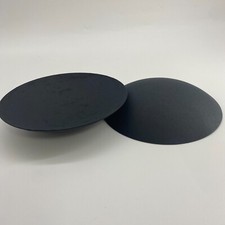 2- 140mm / 5.51" Speaker Dust Cap For Sub-Woofer Bass Speaker Black Paper No Lip