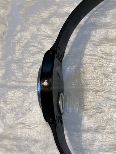 vtg 1984 Swatch Watch High Tech Womens 1980s Black White Hands Swiss UNTESTED - 第 10/15 張圖片