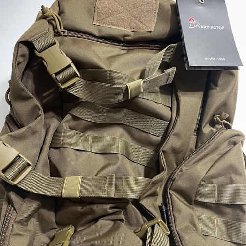 Mardingtop Tactical Backpack + Saddler Bag Brown Military Hiking Day Pack NWT - Picture 3 of 13