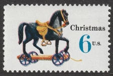 US 1416 Christmas Holiday Toys Horse on Wheels 6c single MNH 1970