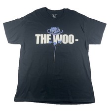 Pop Smoke THE WOO Shirt Black Size XL 100% Heavy Cotton Vlone
