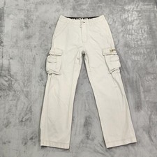 Unionbay Pants Mens 31x32 Beige Palm Vintage Relaxed Fit Cargo Canvas Casual