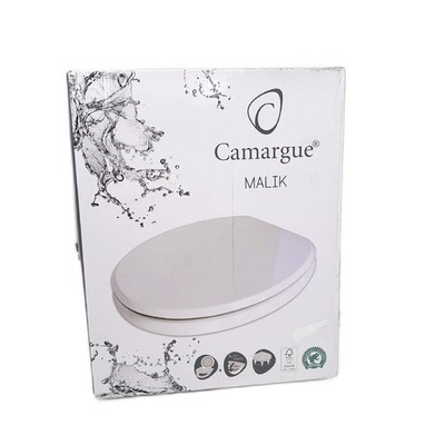 Camargue WC Sitz Toilettenzubehör Malik Absenkautomatik Holzkern Abnehmbar Weiß 