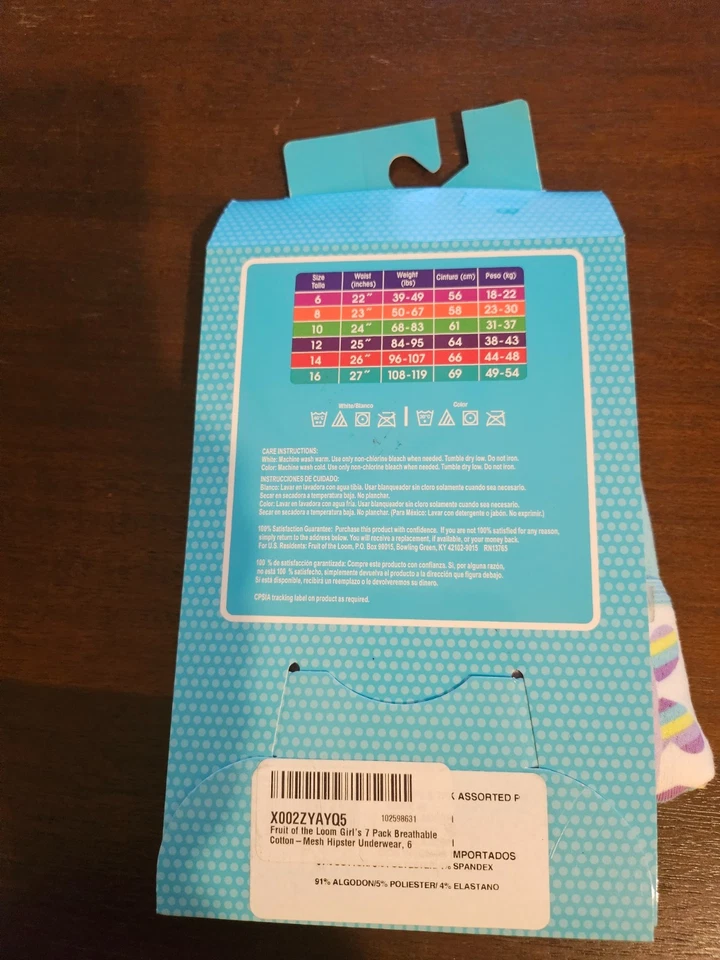 NUEVO Fruit of the Loom Talla 6 Pack de 7 Transpirables Malla Algodón Hipsters Ropa Interior Foto 2 de 2