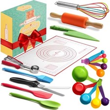 Young Chefs Cooking and Baking Set for Kids   19 Pieces Real Baking Set  