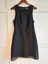 The Limited Women's Black Mesh Knit Sheath Dress Size 6 LBD Cocktail Y2K