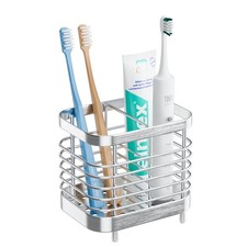 Countertop Toothbrush Holder for Bathroom, Stainless Steel Electric Tooth Brush