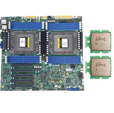 TTY T3ADE SP5 Server Motherboard With 2x AMD EPYC 9754 2.25GHz 128 Cores CPU