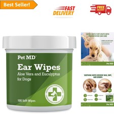 Daily Use Dog Ear Wipes - Aloe Infused for Healthy Ears - 100 Wipes