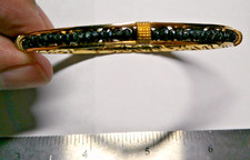 18KT GOLD OVER BRASS BLACK SPINEL FACETED MUL...
