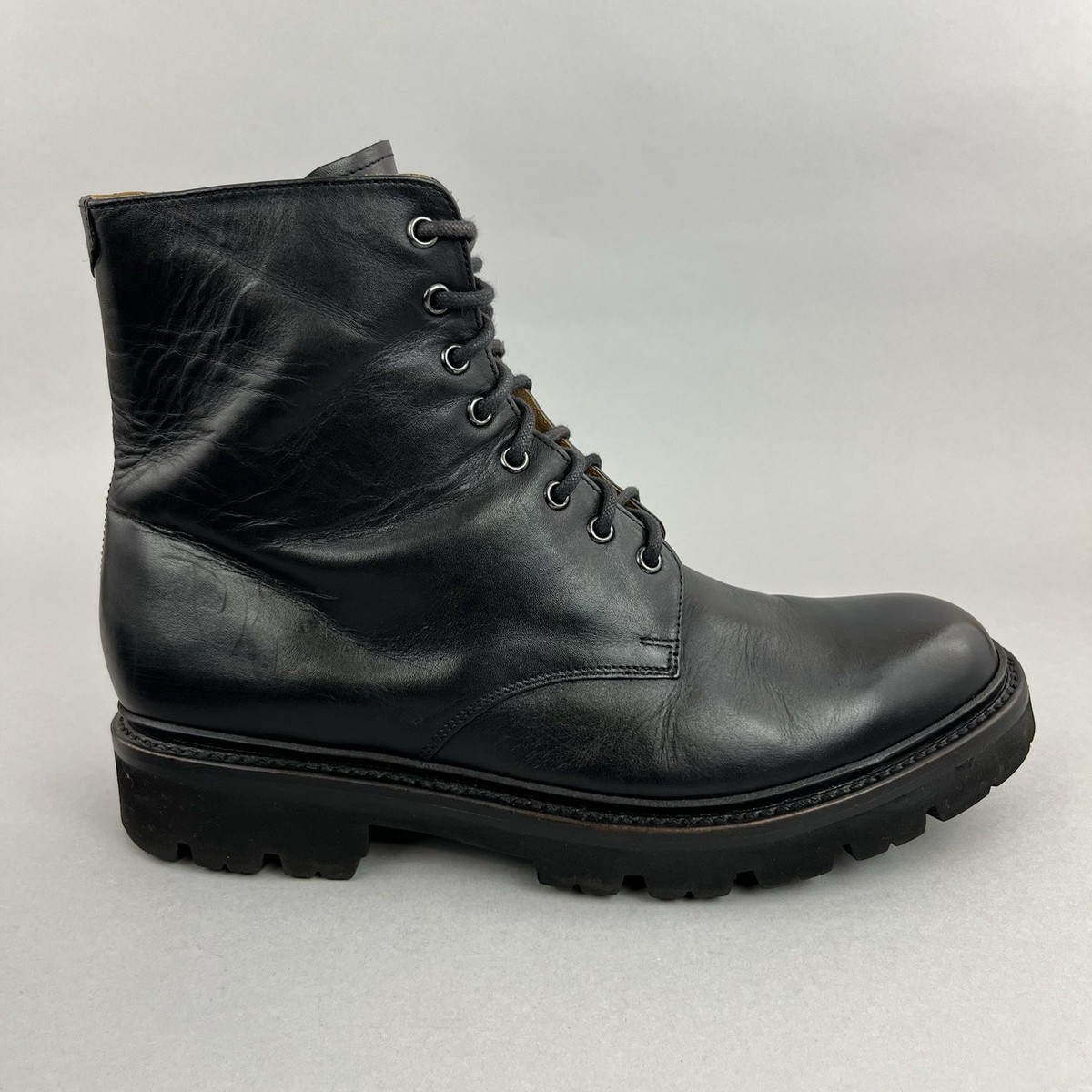 Combat Boots Grenson Hadley Grenson Hadley Black Leather Combat