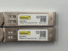 Lot of 2 Cisco GLC-T Transceiver, 1G SFP Copper RJ45 1000BASE-T 100m TRANCEIVER