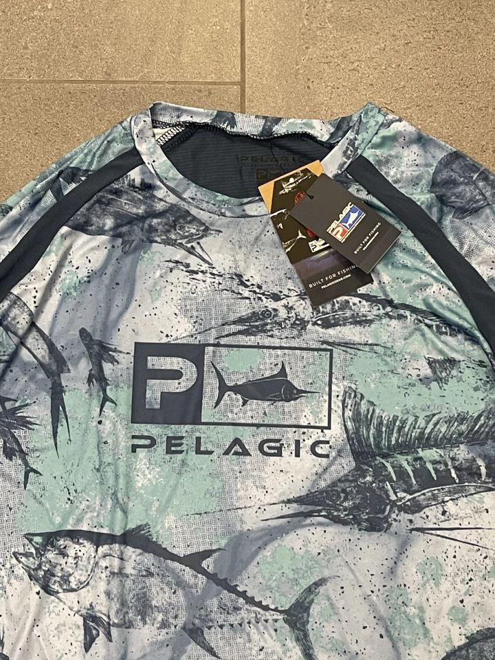 Camisa de Pesca Pelagic Vaportek Para Hombre XXL 2XL Azul Mar Everglades Performance Foto 2 de 4
