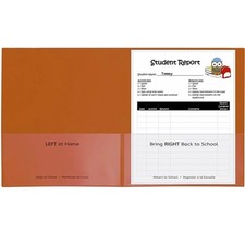 C-Line Products CLI32002 25CT Classroom Connector Folders- Orange