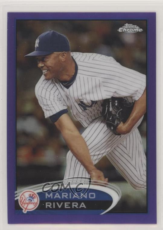 2012 Topps Chrome Retail Purple Refractor Mariano Rivera #150 HOF 2r5