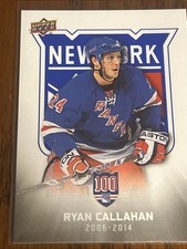 Ryan Callahan 2025-26  New York Rangers Centennial 100 WHITE  #68