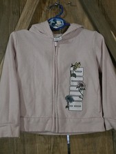 Disney Minnie Mouse Girls Pink Full Zip Hooded Cotton Fleece Hoodie Size 6