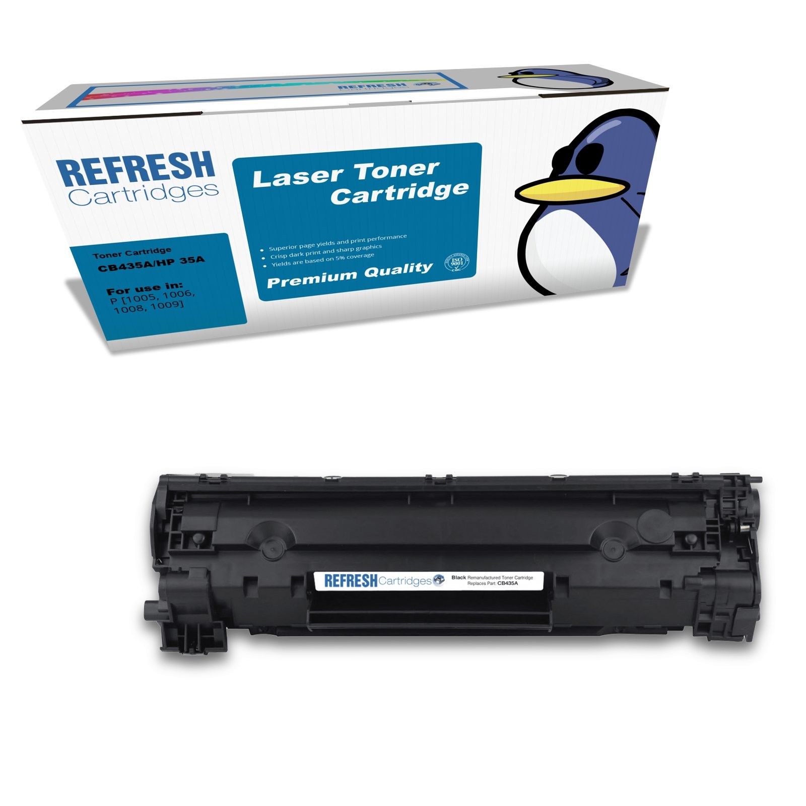 Refresh Cartridges Replacement Black CB435A/HP 35A Toner Compatible With HP