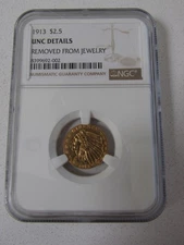 1913 Gold Indian Head $2.50 Quarter Eagle....NGC UNC Details