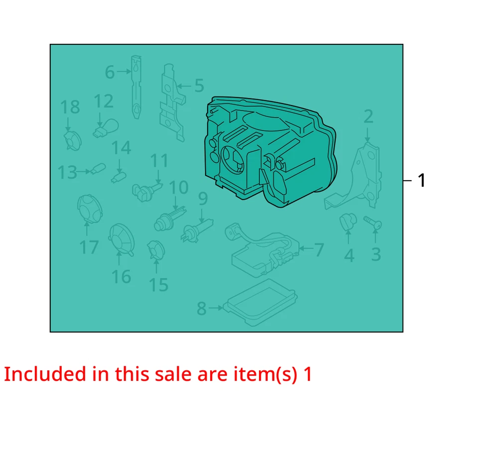 Оригинальная фара головного света для правостороннего пассажира Land Rover Lr3 2005–2009 годов выпуска ELOT3 - Изображение 3 из 4