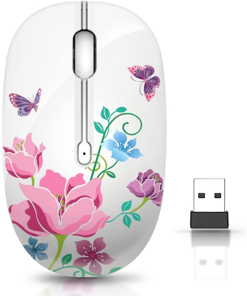 Wireless Optical Mouse with Nano USB Receiver for PC, Laptop, Notebook, MacBook, and Desktop Computers - Compact & Ergonomic Design