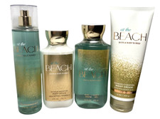 Bath and Body Works 4 Pc Set AT THE BEACH Mist Gel Lotion Cream FREE SHIPPING