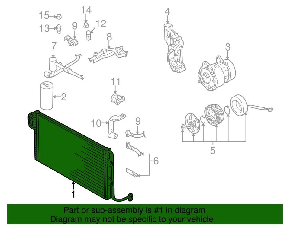 Condensador original Volkswagen 1J0-820-413-N Foto 2 de 2