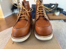 Red Wing Shoes Moc Toe Heritage Boots for Men, Size 8D, Oreo-Legacy