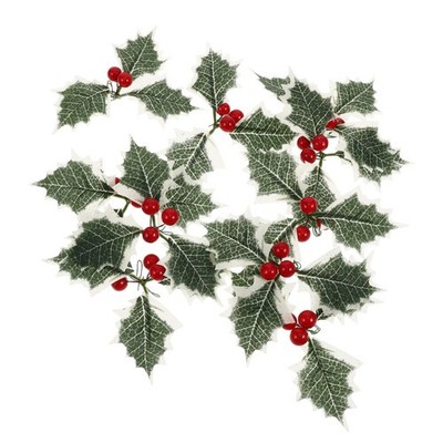  10 Pcs Künstliches Beerenblatt Beerenzweige Rote Beerenpflücker Für Kränze