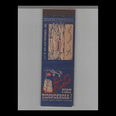 Matchbook Cover Fort Ticonderoga, New York