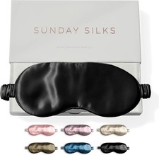 Mulberry Silk Sleep Mask - Soft Blackout Eye Cover for Comfortable Sleeping
