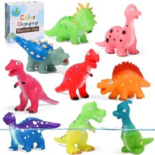 Color Changing Dinosaur Bath Toys: Mold Free No Hole Bathtub Toys for Toddler...