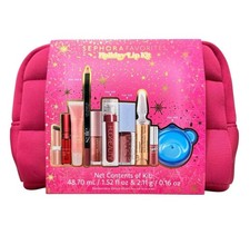 Sephora Favorites Lip Value Set Holiday 2025 10 Pc Bag Kit LIMITED EDITION New