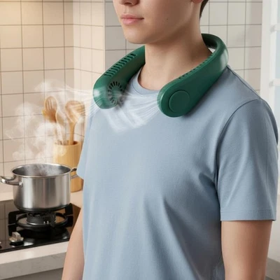 Ventilateur Nuque Portable Battery-Powered Ventilateur Tour de Cou Mains Libres - Bild 1 von 4