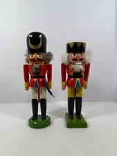 Set of 2 Vintage German Nutcrackers, Erzgebirge 9.75” & Hodrewa Rosenthal 11.25”