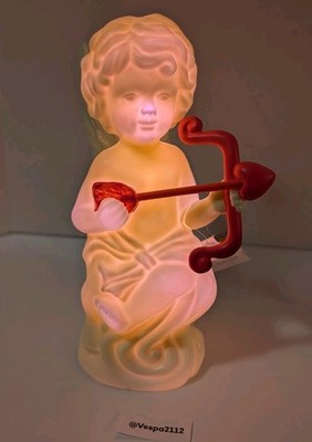 Target Valentines Blow Mold Cupid  Heart Bow Light Up LED Plastic Cupids 